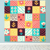 抽象芸術モザイク キャンバスプリント (インサイチュ (ウッドフロア))