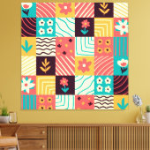 抽象芸術モザイク キャンバスプリント (インサイチュ (リビング))