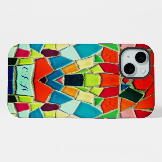 抽象芸術モザイク iPhoneケース (裏面横)