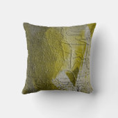 抽象芸術モスグリーンアーステクスチャ装飾用クッション クッション (裏面)