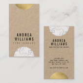 抽象芸術モダニスト大理石、金ゴールドデザイナー 名刺 (正面/裏面)