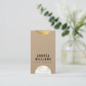 抽象芸術モダニスト大理石、金ゴールドデザイナー 名刺 (スタンド正面)