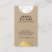 抽象芸術モダニスト大理石、金ゴールドデザイナー 名刺 (裏面)