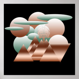 抽象芸術モダニズム幾何学パターン ポスター