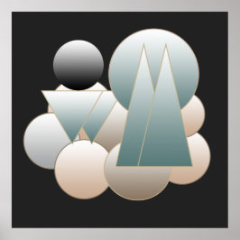 抽象芸術モダニズム幾何学パターン ポスター