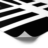 抽象芸術モダニズム幾何学線アート ポスター (角)