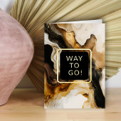 抽象芸術モダンおめでとうの道 箔グリーティングカード