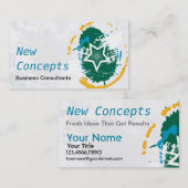 抽象芸術モダンとプロフェッショナル 名刺 (正面/裏面)