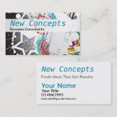 抽象芸術モダンとプロフェッショナル 名刺 (正面/裏面)