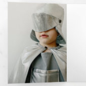 抽象芸術モダンのスワッシュ、ホリー、スパークルの写真 三つ折りカード (内部最初)