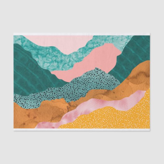 抽象芸術モダンのデコパージュ 薄葉紙 (正面)