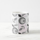 抽象芸術モダンの果実のパッチワーク幾何学的 コーヒーマグカップ (中央)