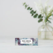 抽象芸術モダンの水の色ソフトフォグ スキニー名刺 (スタンド正面)