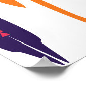 抽象芸術モダンの水色カラリリインプレッション ポスター (角)