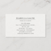 抽象芸術モダンの緑の水色の形状 名刺 (裏面)