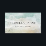 抽象芸術モダンの緑の水色の形状 名刺<br><div class="desc">柔らかく繊細な海の泡の青い緑の抽象芸術水の色のビジネス芸術的カードは、海と砂の色をキャプチャする柔らかく微妙な色合いの。穏やかで繊細な情報を使ってパーソナ連絡ライズする。スパやホリスティック美しいに最適</div>