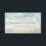 抽象芸術モダンの緑の水色の形状 名刺<br><div class="desc">柔らかく繊細な海の泡の青い緑の抽象芸術水の色のビジネス芸術的カードは、海と砂の色をキャプチャする柔らかく微妙な色合いの。穏やかで繊細な情報を使ってパーソナ連絡ライズする。スパやホリスティック美しいに最適</div>