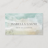 抽象芸術モダンの緑の水色の形状 名刺 (正面)