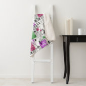 抽象芸術モダンの線ストライプの付きrec シェルパブランケット (インサイチュ)