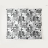 抽象芸術モダンの線ストライプの付きrec タペストリー (正面(横))