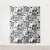 抽象芸術モダンの線ストライプの付きrec タペストリー (正面)