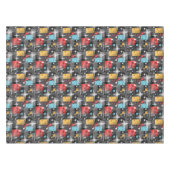 抽象芸術モダンの線ストライプの付きrec テーブルクロス (正面(横))