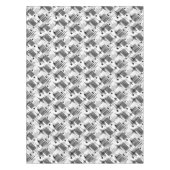 抽象芸術モダンの線ストライプの付きrec テーブルクロス (正面)