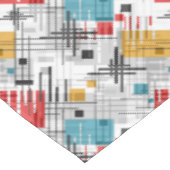 抽象芸術モダンの線ストライプの付きrec テーブルクロス (アングル)