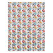 抽象芸術モダンの線ストライプの付きrec テーブルクロス (正面)