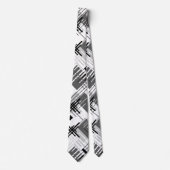 抽象芸術モダンの線ストライプの付きrec ネクタイ (正面)