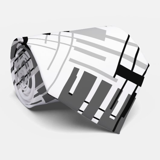 抽象芸術モダンの線ストライプの付きrec ネクタイ (ロール)