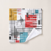 抽象芸術モダンの線ストライプの付きrec バスタオルセット (ウォッシュタオル)