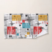 抽象芸術モダンの線ストライプの付きrec バスタオルセット (ハンドタオル)