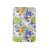 抽象芸術モダンの線ストライプの付きrec バスマット (正面縦)