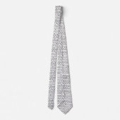 抽象芸術モダンの縦線（黒と白） ネクタイ (裏面)