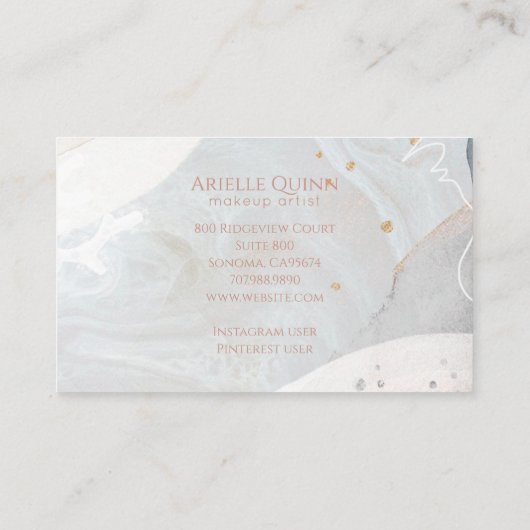 抽象芸術モダンの色の形状質感自然 名刺 (裏面)