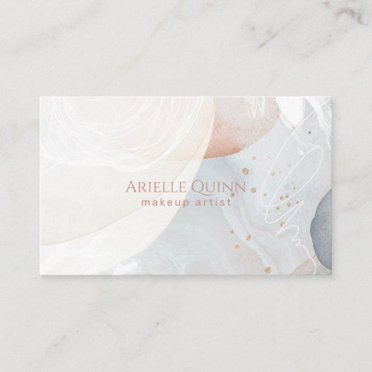 抽象芸術モダンの色の形状質感自然 名刺 (正面)