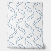 抽象芸術モダンの葉の白と青 壁紙 (ほどく)