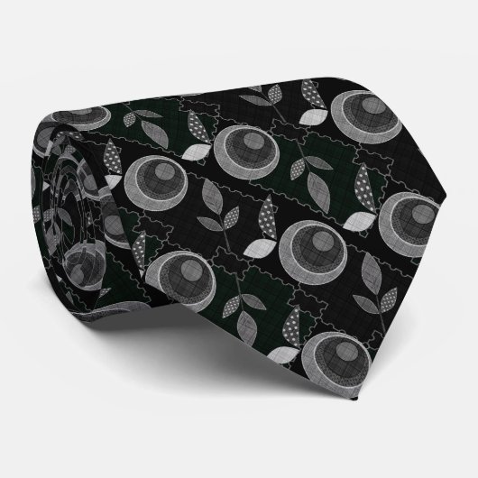 抽象芸術モダンの葉果実幾何学的 ネクタイ (ロール)