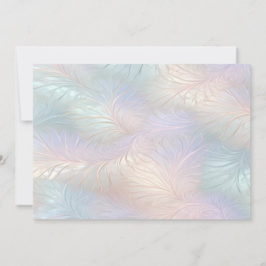 抽象芸術モダンの虹色の日付を保存 セーブザデート (裏面)