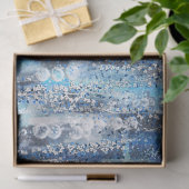 抽象芸術モダンの青色調 薄葉紙 (ギフト)