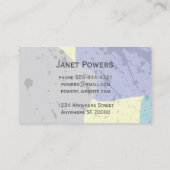 抽象芸術モダンアカスタムート名刺 名刺 (裏面)