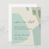 抽象芸術モダンアクア芸術的ブルー 案内ポストカード (正面/裏面)