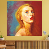 抽象芸術モダンアートの優雅さ | Three Graces series キャンバスプリント (インサイチュ (リビング))