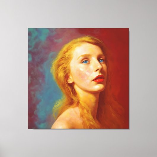 抽象芸術モダンアートの優雅さ | Three Graces series キャンバスプリント (正面)