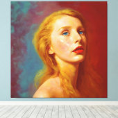 抽象芸術モダンアートの優雅さ | Three Graces series キャンバスプリント (インサイチュ (ウッドフロア))