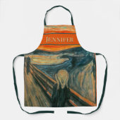 抽象芸術モダンアートの叫び声 エプロン (正面)