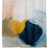 抽象芸術モダンアートの背景灰色絵画と  シャワーカーテン (正面)