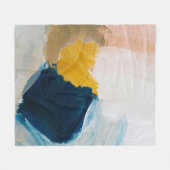 抽象芸術モダンアートの背景灰色絵画と フリースブランケット (正面(横))