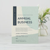 抽象芸術モダンアートアクアブルー会議イベント 招待状 (スタンド正面)